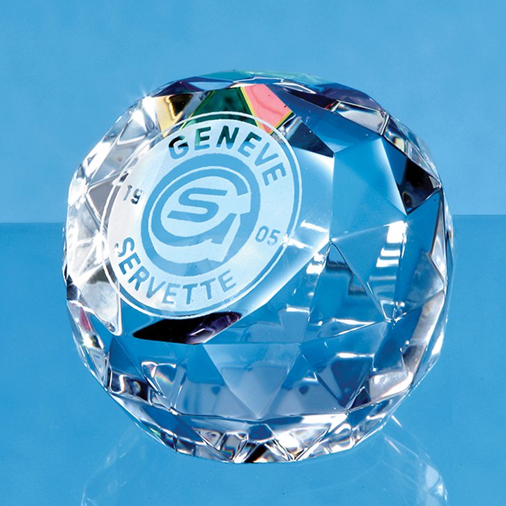 5cm Coloured Optical Crystal Facet Ball